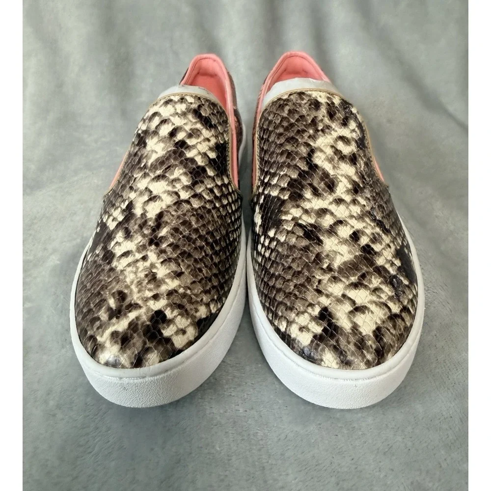 Michael Kors Keaton Studded Leather Sneakers SZ 8 Pink Snakeskin‎ NEW